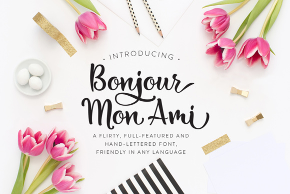 Bonjour Mon Ami: A Sweet and Curvy Font for Every Project