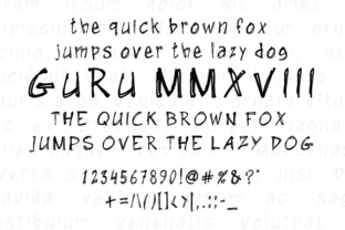 GuRu MMXVIII: A Playful Handwritten Font for Creative Projects
