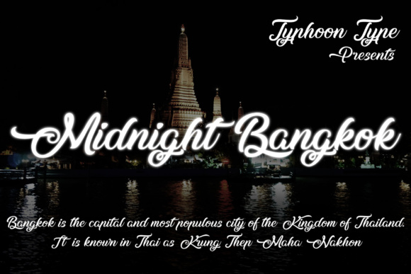 Midnight Bangkok: Elegant Script for Creative Projects