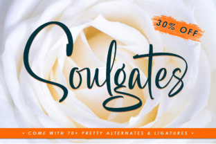 Soulgates: A Brush Script Typeface for Unique and Modern Design