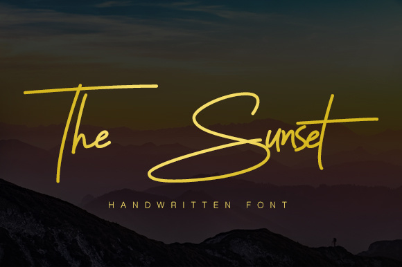 The Sunset Font: A Modern Handwritten Style